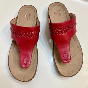 Clarks Red Sandals